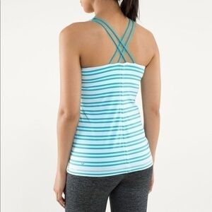 Lululemon Free to Be Blue White Stripe Tank Top 6